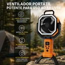AirGo Max — Climatização Portátil Onde Você Estiver- Ventilador Portátil Com Suporte de Altura Ajustável, Bateria Recarregável de 20000mAh Alimentada Com Controle Remoto, Luz LED, Oscilação Automática