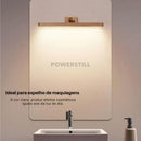 Luminária LED Touch Sem Fio Aura Lux Madeira